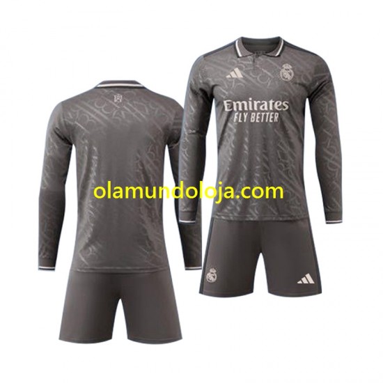 Camisola Real Madrid Criança Equipamento Terceiro 2024-2025 Manga Comprida